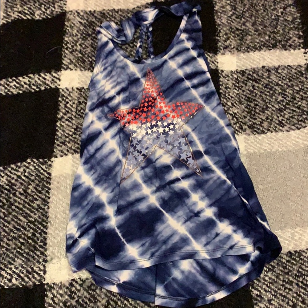 Blue tie dye America shirt